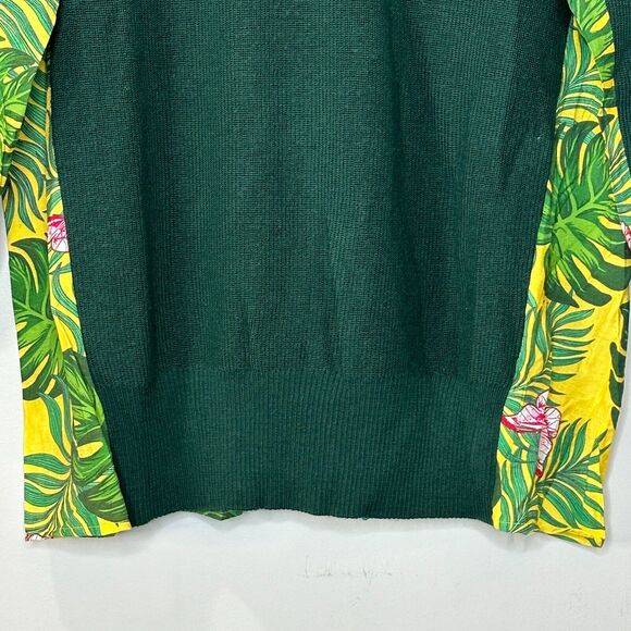 Sandrine Rose Butterfly Fern Wool Mixed Media Sweater Oversized Women M NWT - Picture 6 of 11